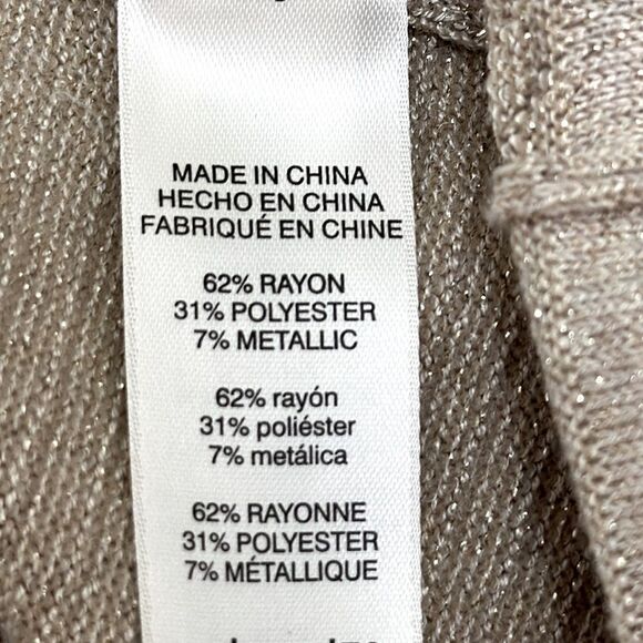 Chico’s Sweater Tunic Size 3 (16) XL Beige Sparkling Jeweled NWOT - Picture 15 of 16